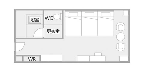 Standard Triple Ocean View Floor Plan| Grand Mercure Beppu Bay Resort & Spa